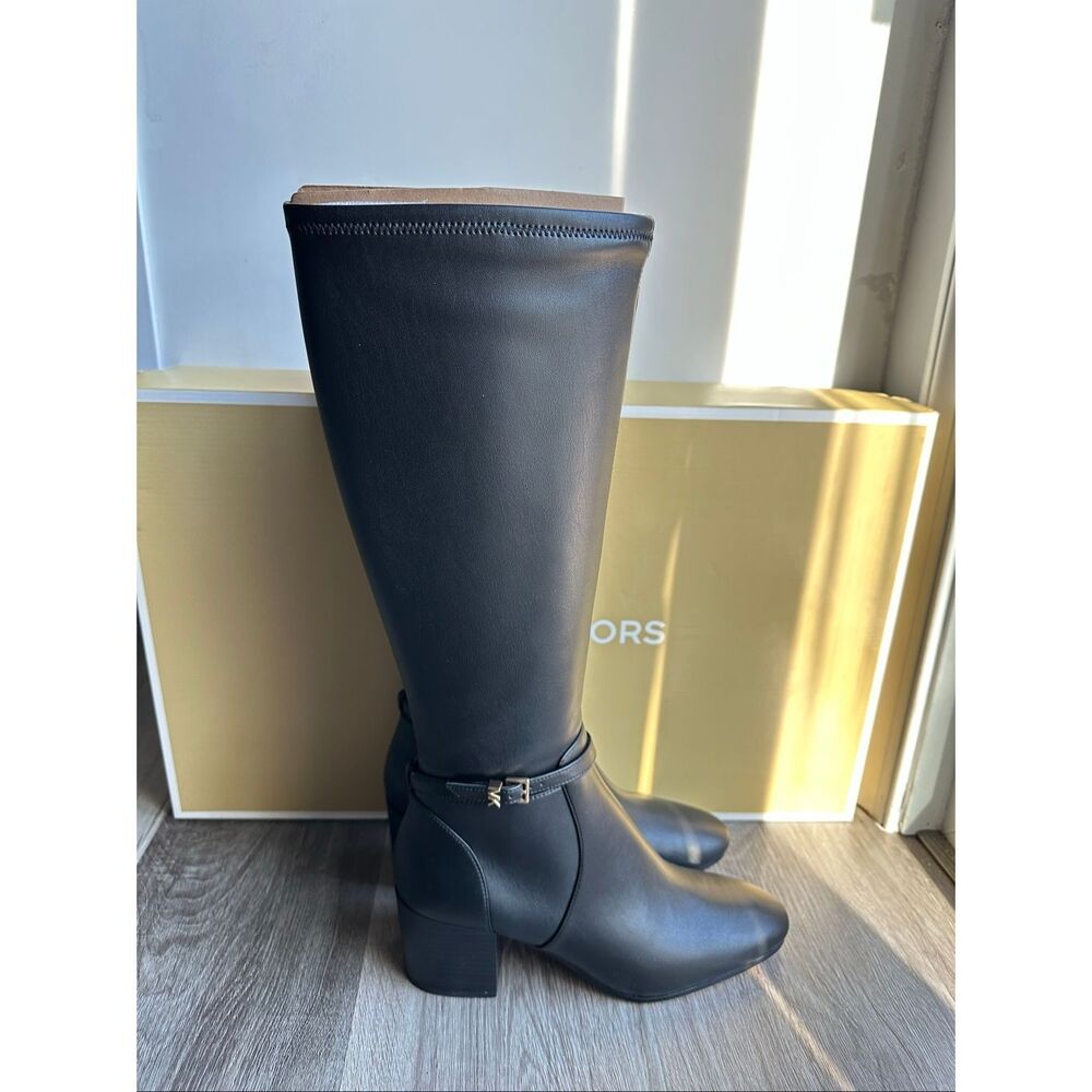 MICHAEL KORS Ella Block Heel Boot In Black US 8.5 $345 - Picture 6 of 13